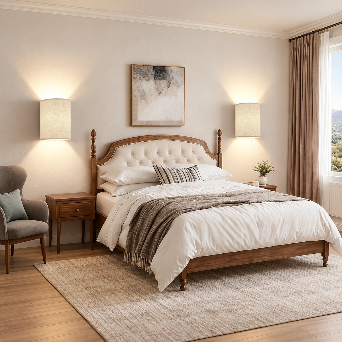 Avenor Linen Battery Operated Wall Sconces