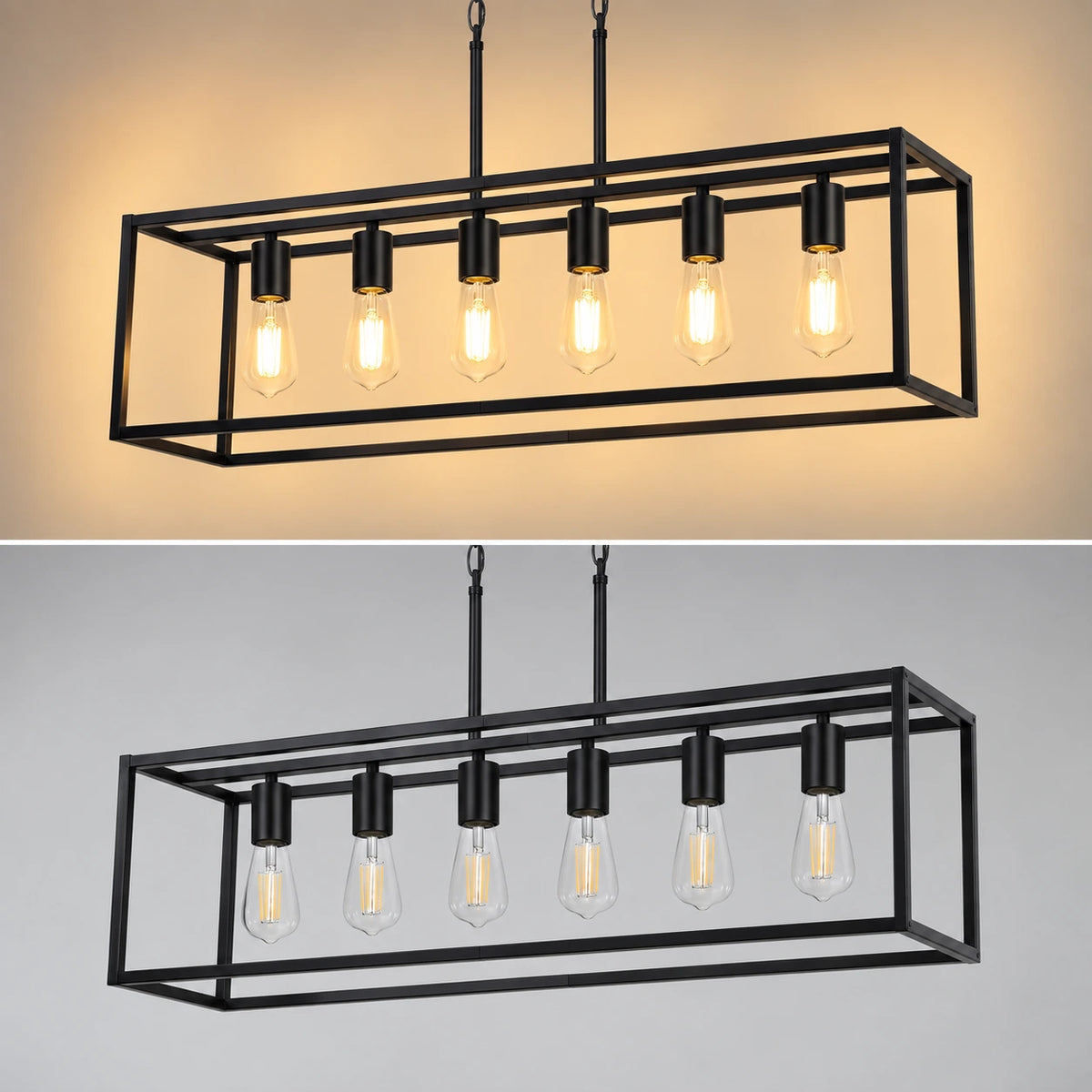 Modern Farmhouse Linear Chandelier
