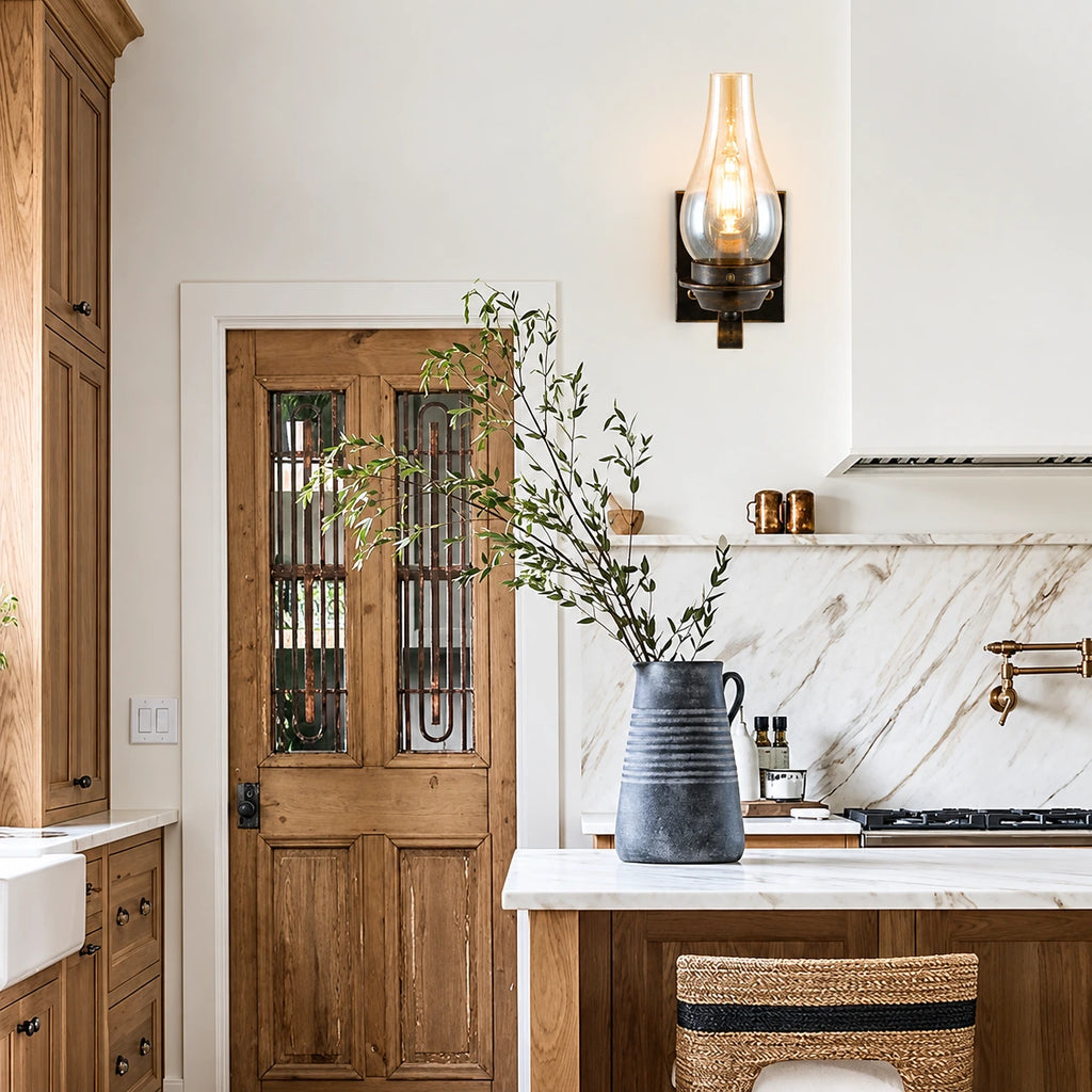 Briar Kerosene Plug In Wall Sconce