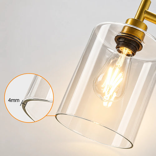 Arched Clear Glass Floor Lamp