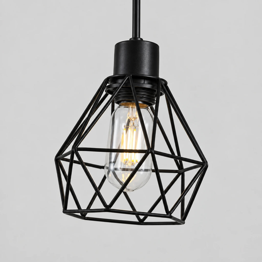 Rustic Diamond Cage Linear Chandelier