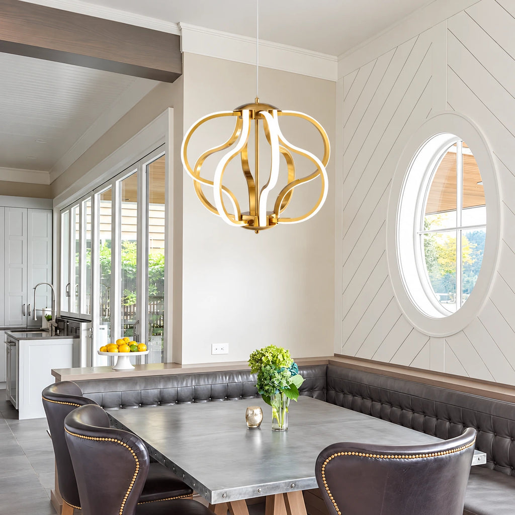 Aurevon Sculptural LED Chandelier
