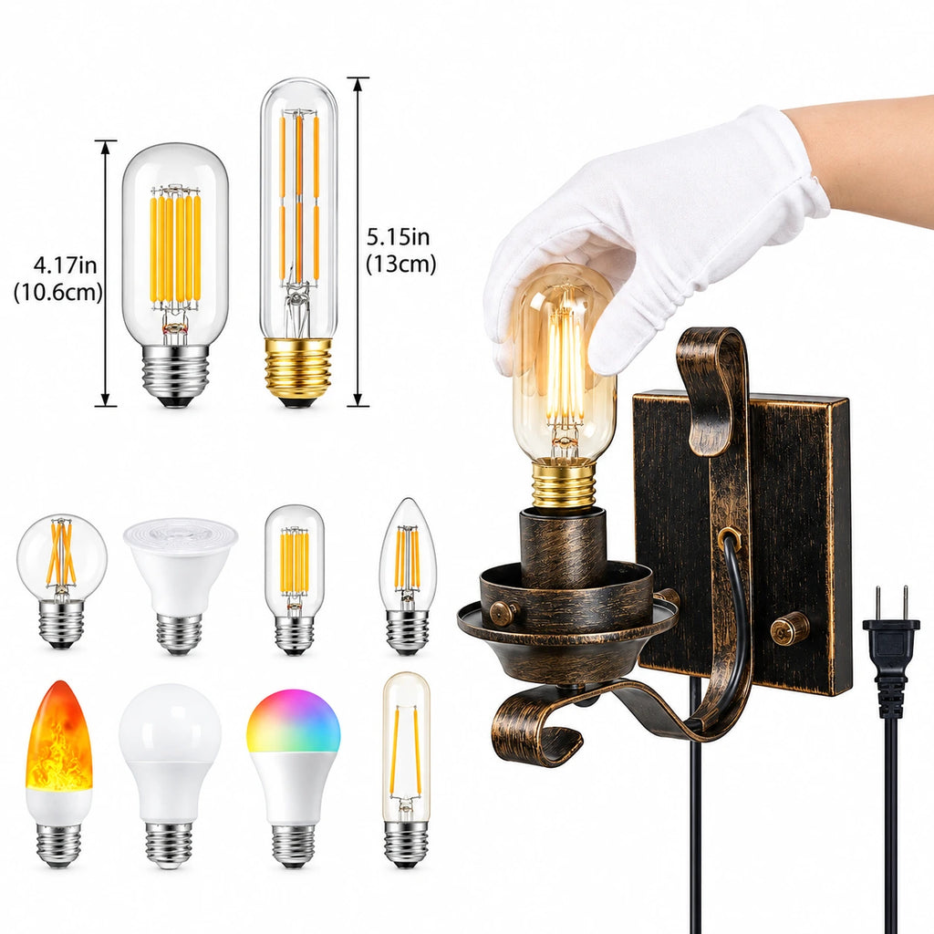 Briar Kerosene Plug In Wall Sconce