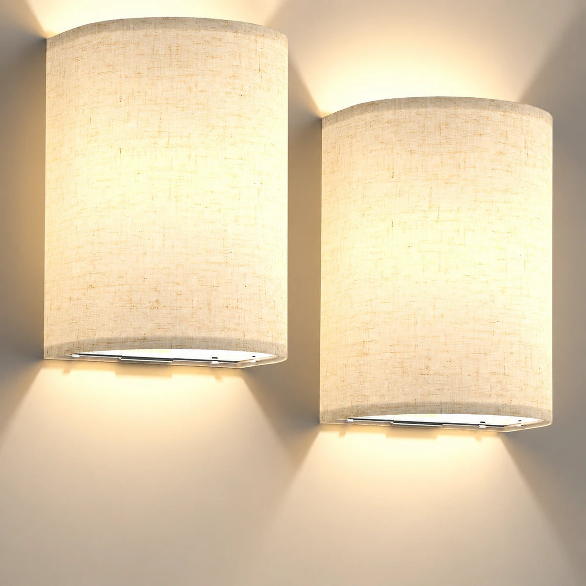 Avenor Linen Battery Operated Wall Sconces