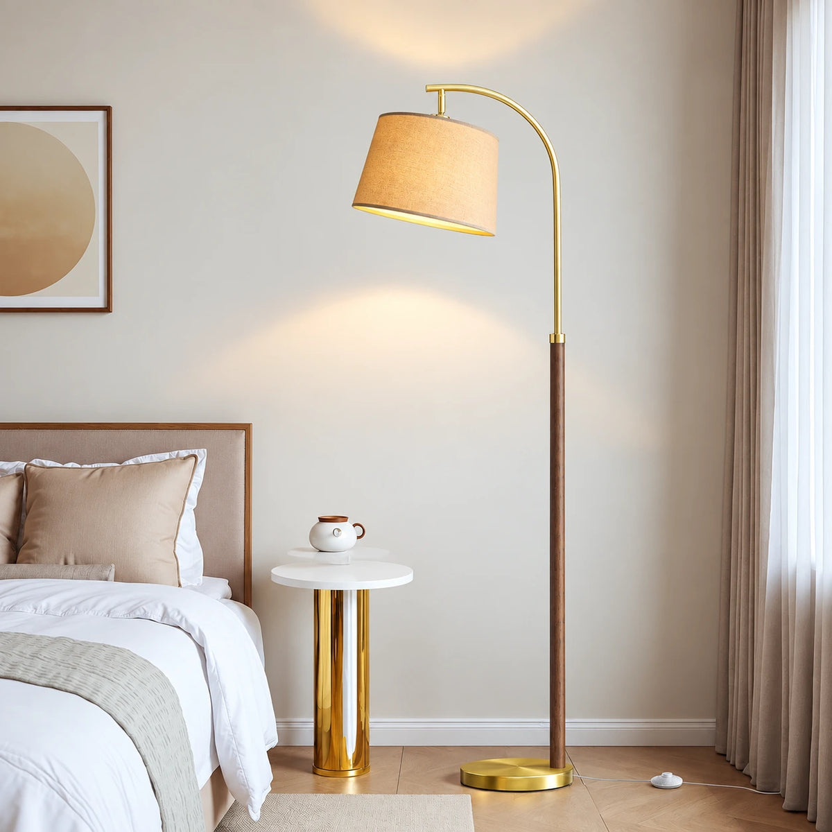Arden Wood Arc Floor Lamp