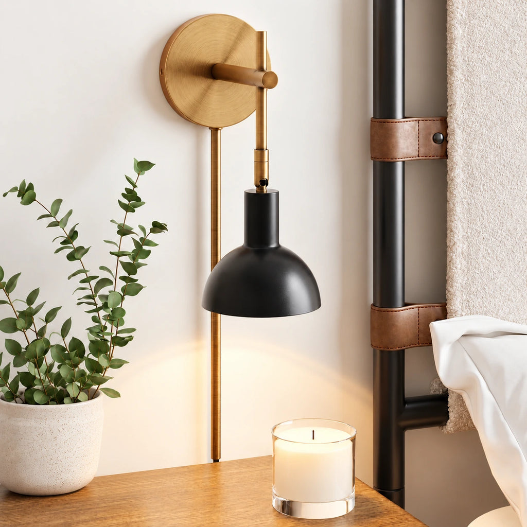 Avelin Bell Shade Plug In Wall Sconce