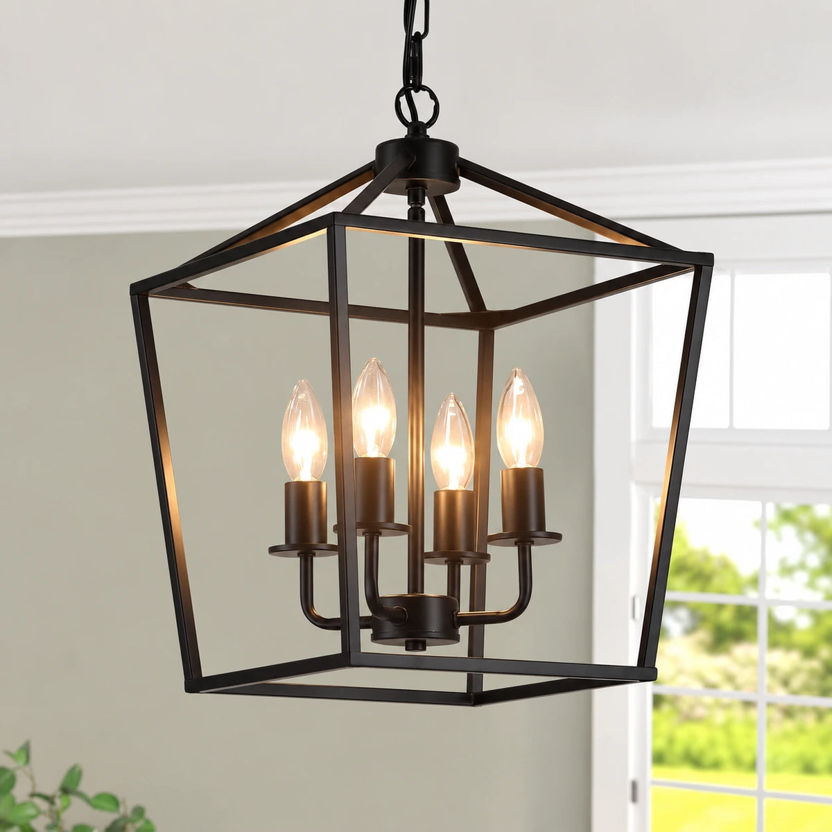 Geometric Lantern Farmhouse Chandelier