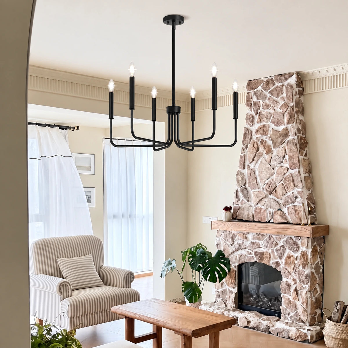 Modern Candelabra Farmhouse Chandelier