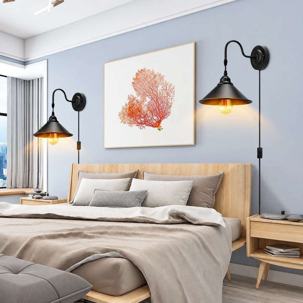 Bravon Plug In Wall Sconce