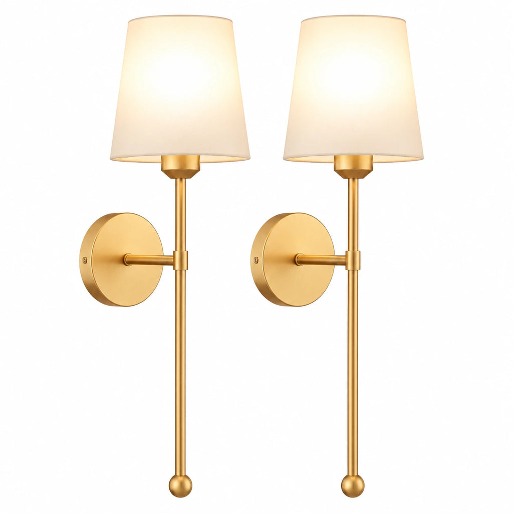 Elvane Linen Battery Operated Wall Sconces