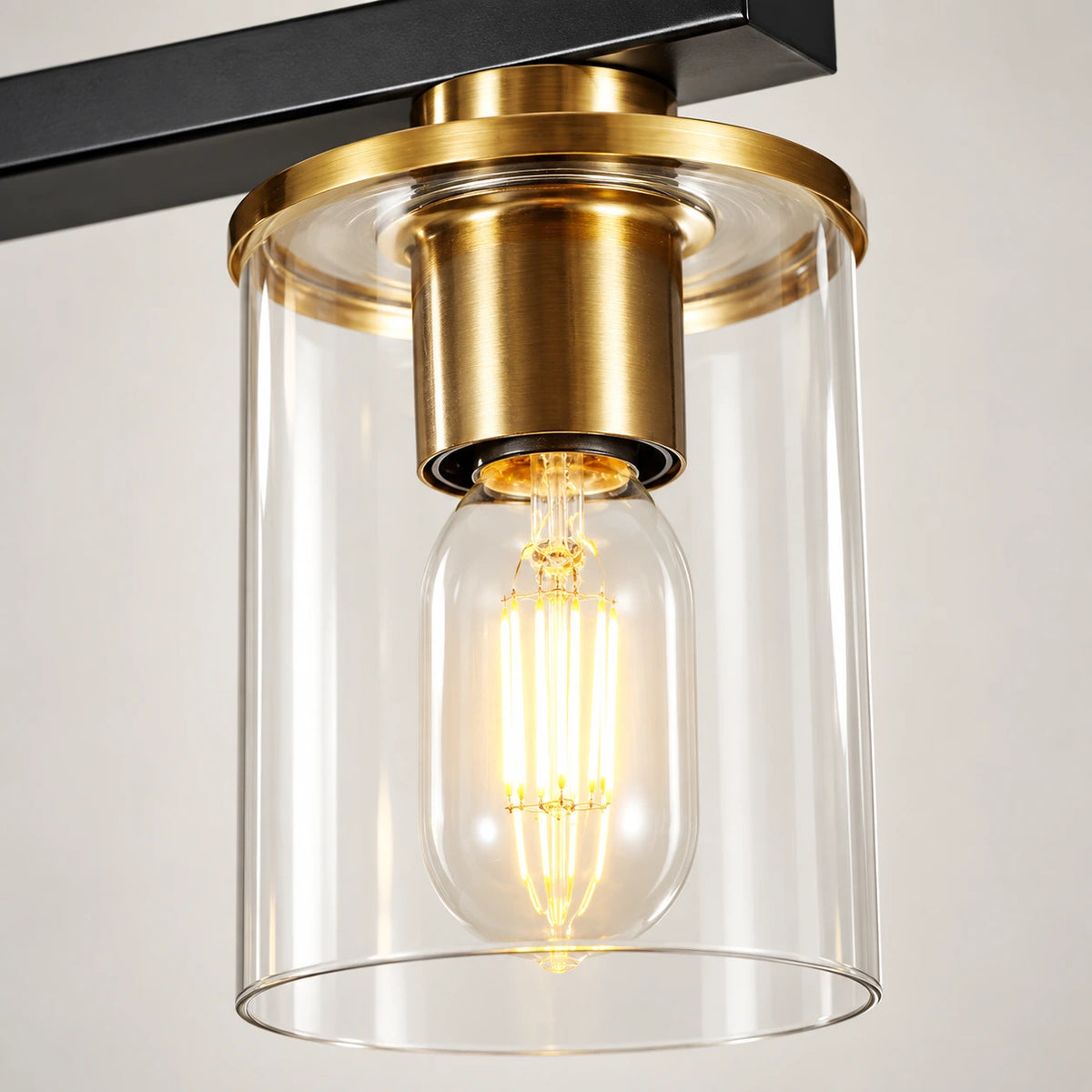 Farmhouse Glass Linear Chandelier