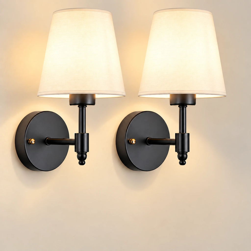 Aurelia Fabric Battery Operated Wall Sconces