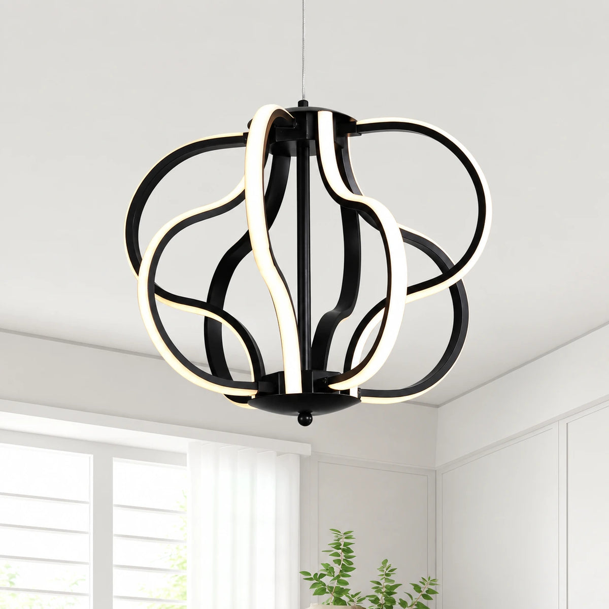 Aurevon Sculptural LED Chandelier