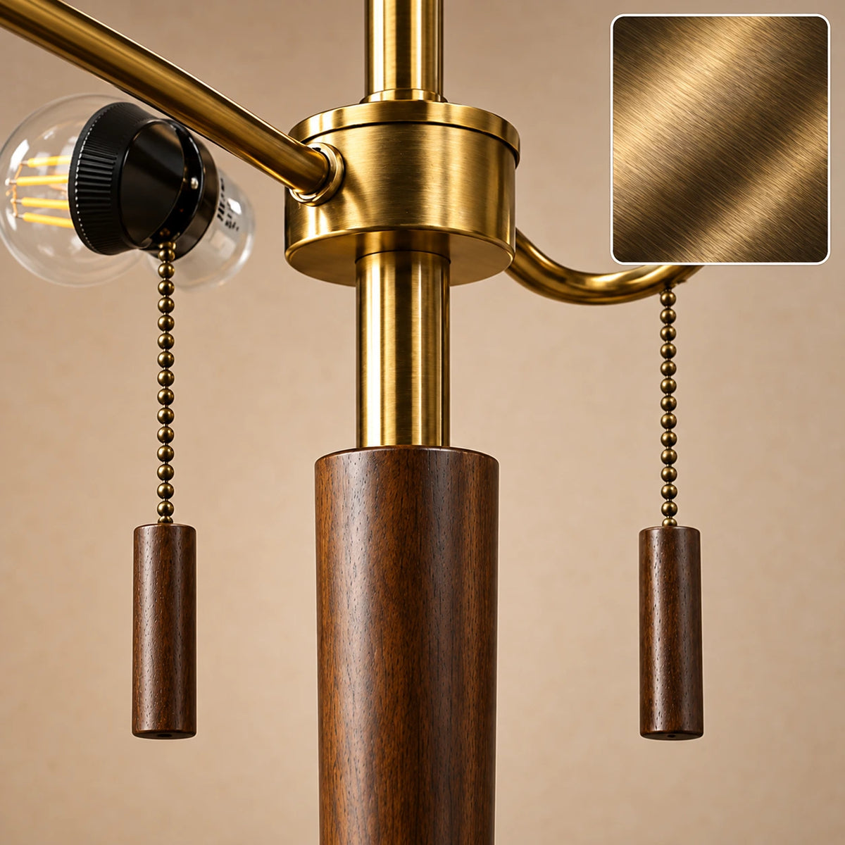 Sculptural Mid-Century Wooden Floor Lamp