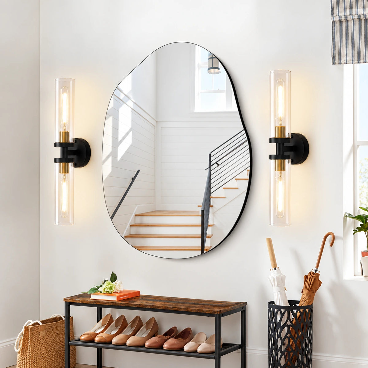 Lumera Linear Glass Bathroom Sconce Set