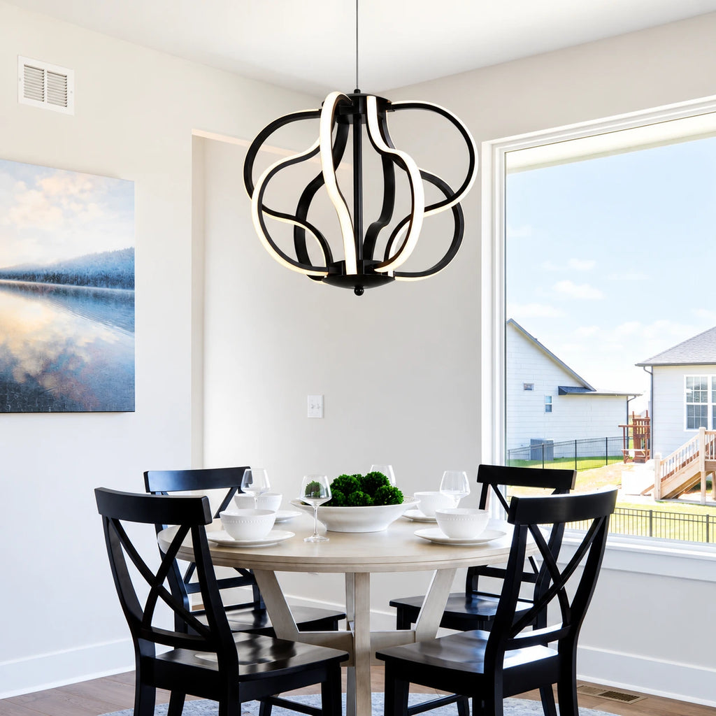 Aurevon Sculptural LED Chandelier