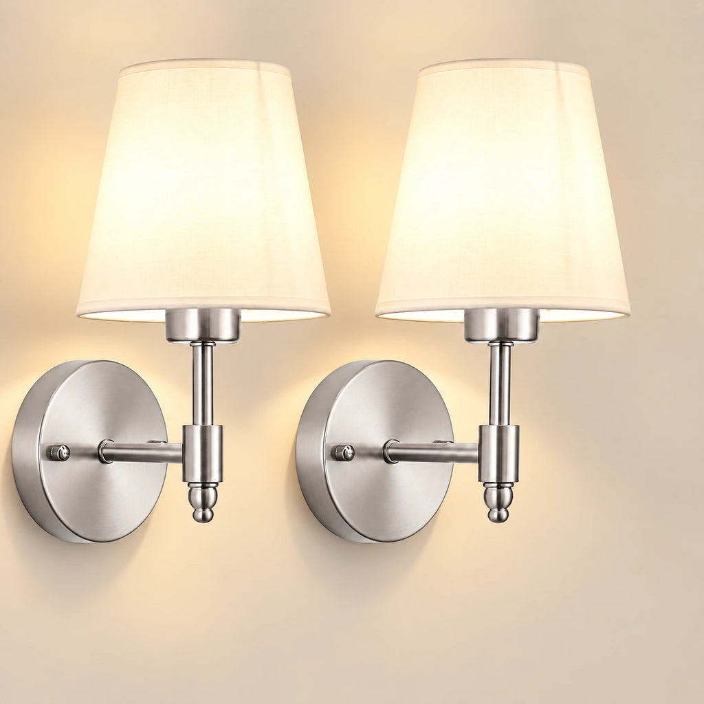 Aurelia Fabric Battery Operated Wall Sconces