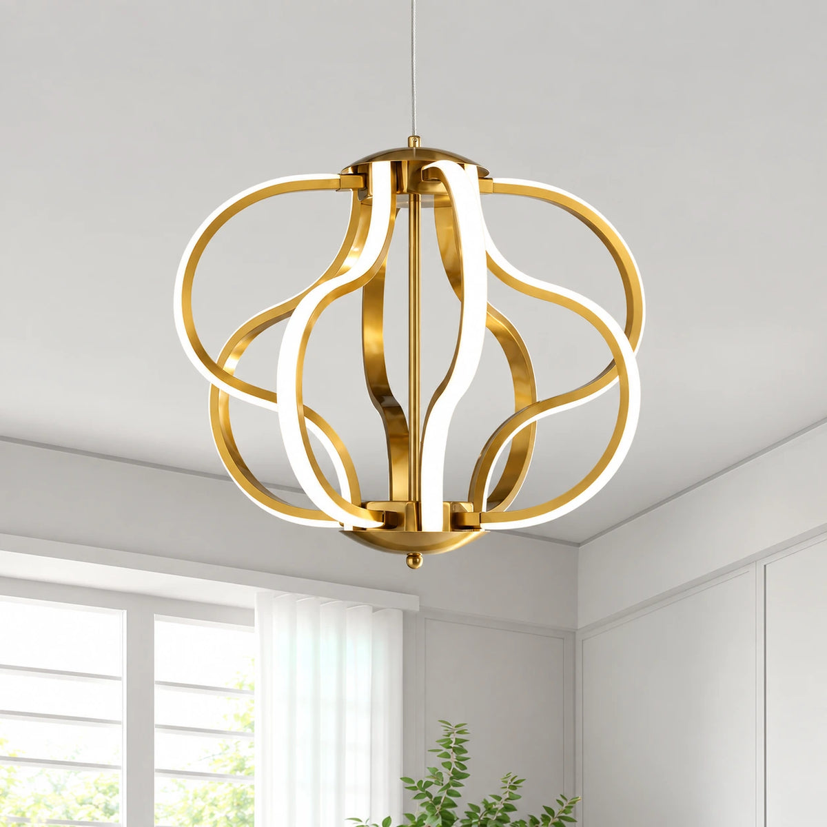 Aurevon Sculptural LED Chandelier