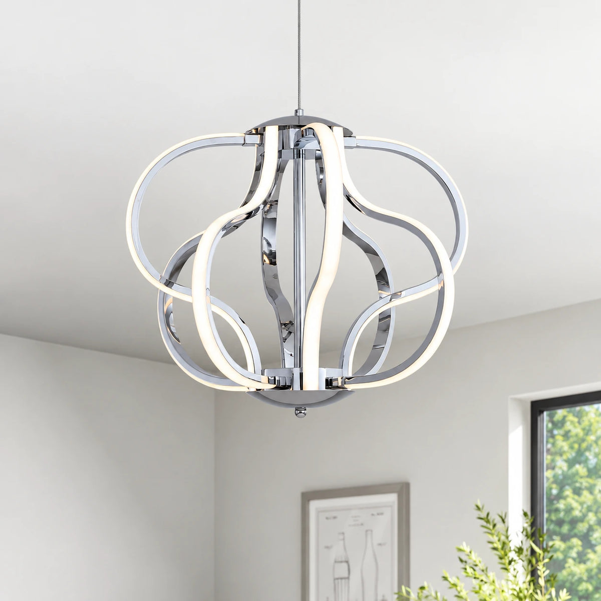 Aurevon Sculptural LED Chandelier