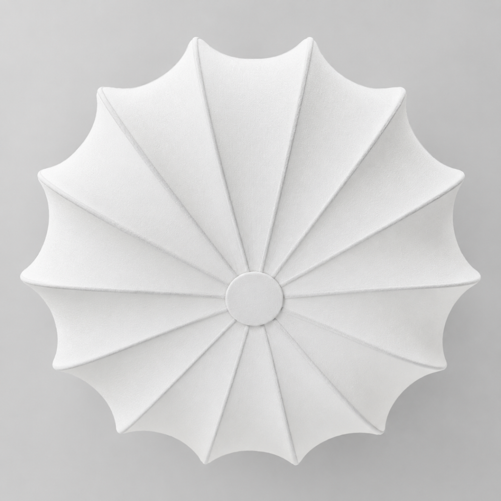 Wabi Sabi Silk Ceiling Light Fixture E26 Fabric Flower Ceiling Lamp