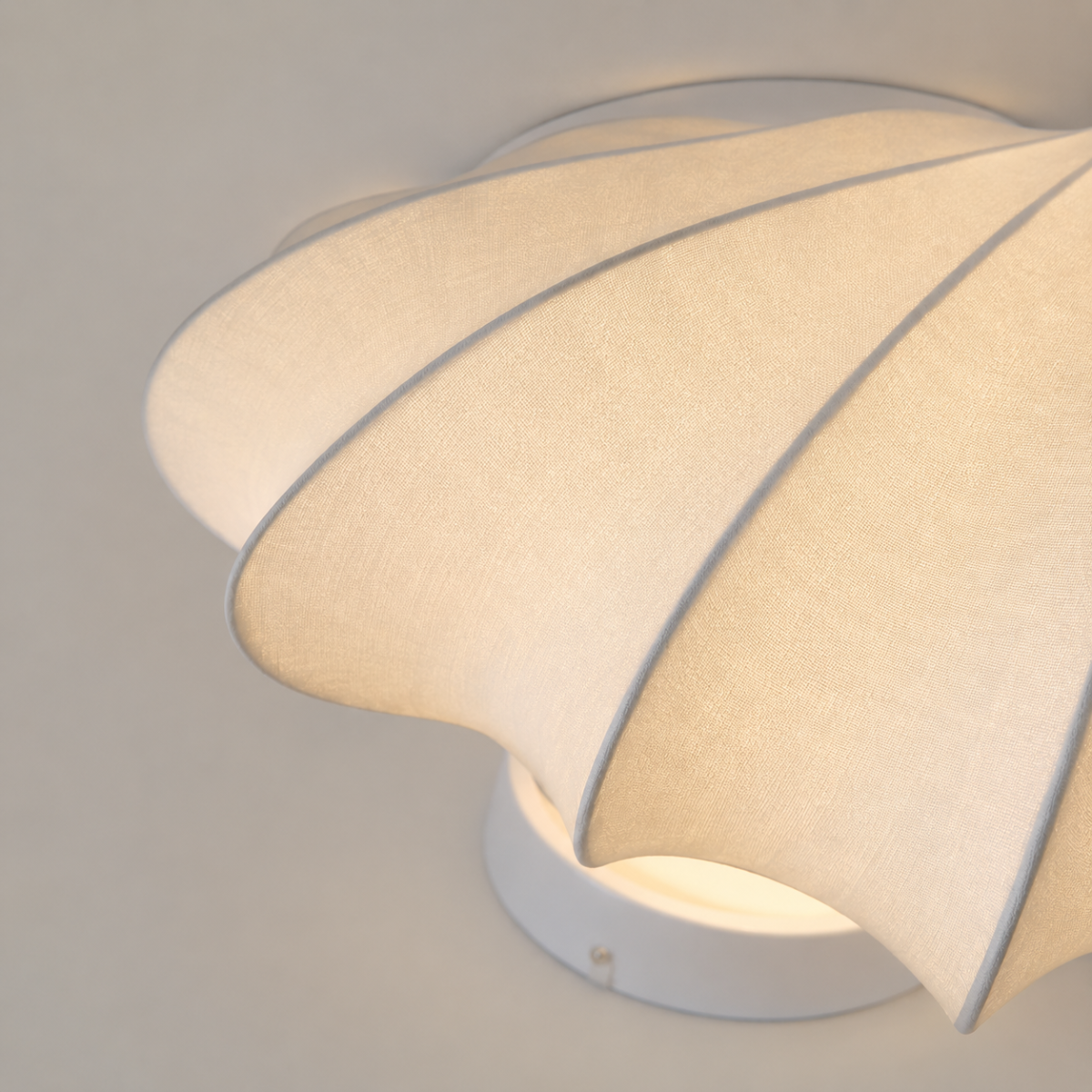 Wabi Sabi Silk Ceiling Light Fixture E26 Fabric Flower Ceiling Lamp
