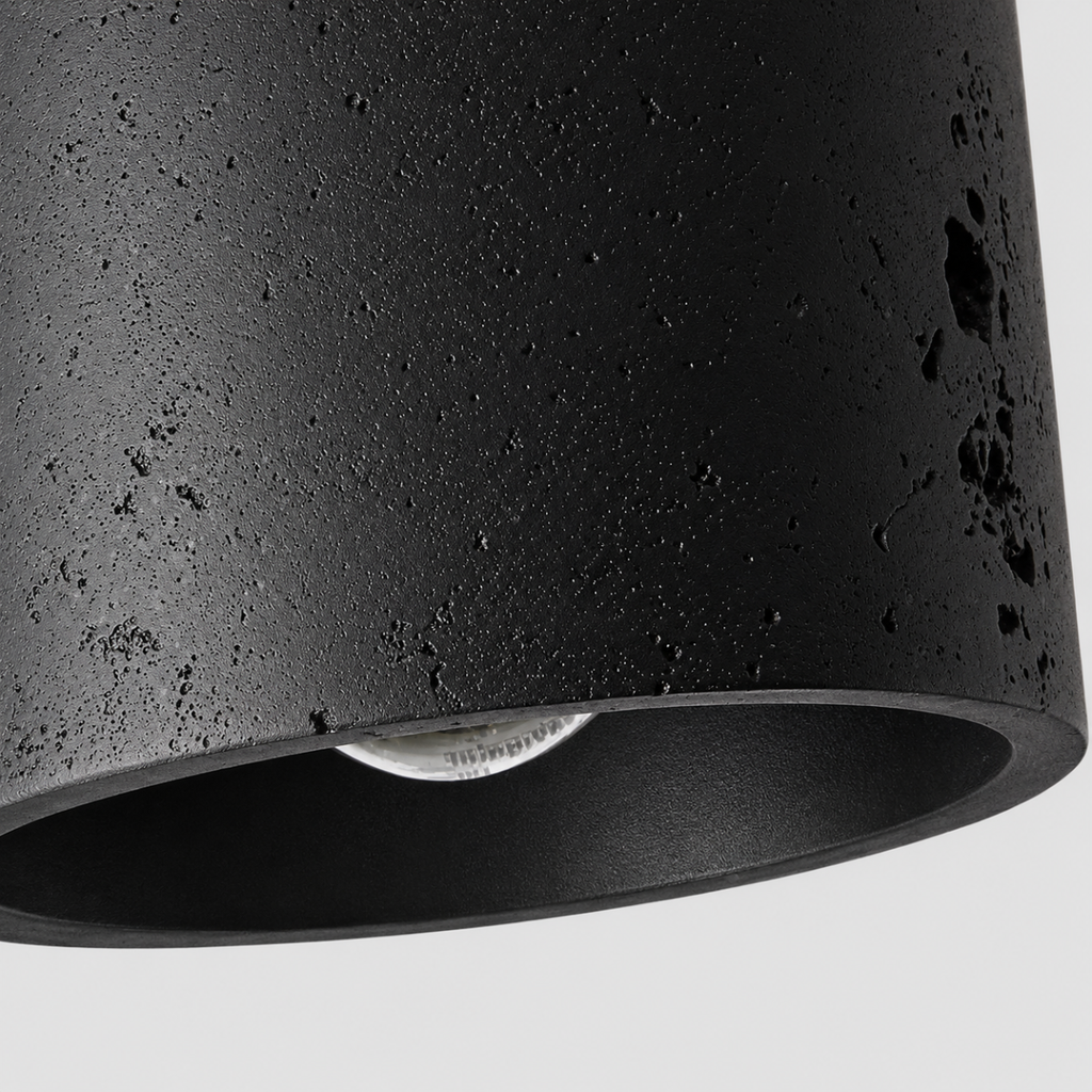 Black Stone Ceiling Lamp E26 Nordic Flush Mount Light Fixture