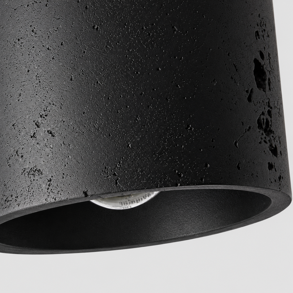 Black Stone Ceiling Lamp E26 Nordic Flush Mount Light Fixture