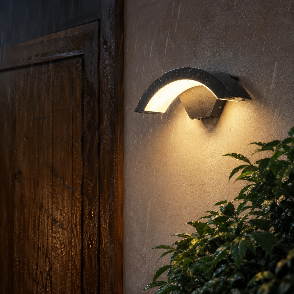 Outdoor LED Wall Light 18W IP65 Waterproof Aluminum Arc Lamp