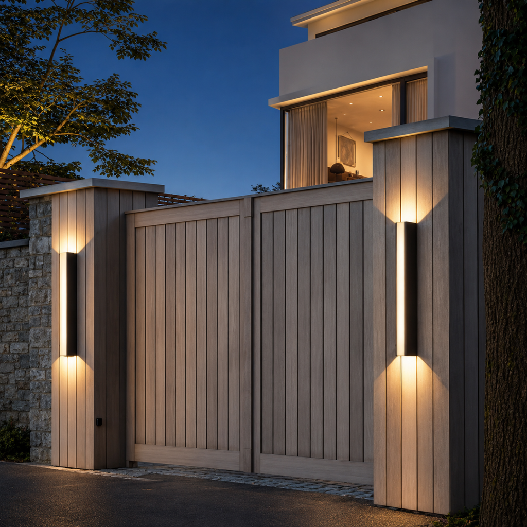 Modern Outdoor Long Strip LED Wall Light IP65 Waterproof Aluminum Lamp