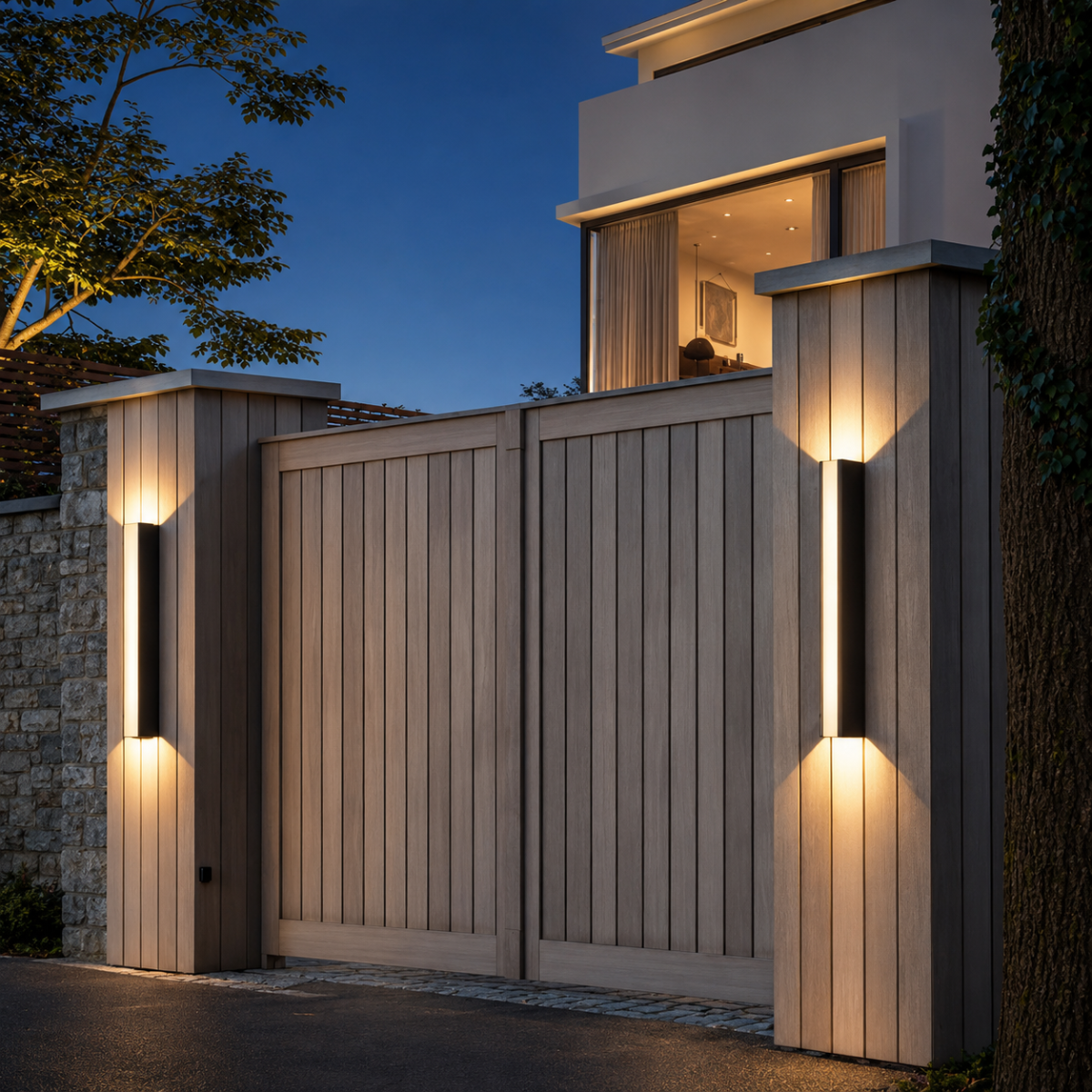 Modern Outdoor Long Strip LED Wall Light IP65 Waterproof Aluminum Lamp