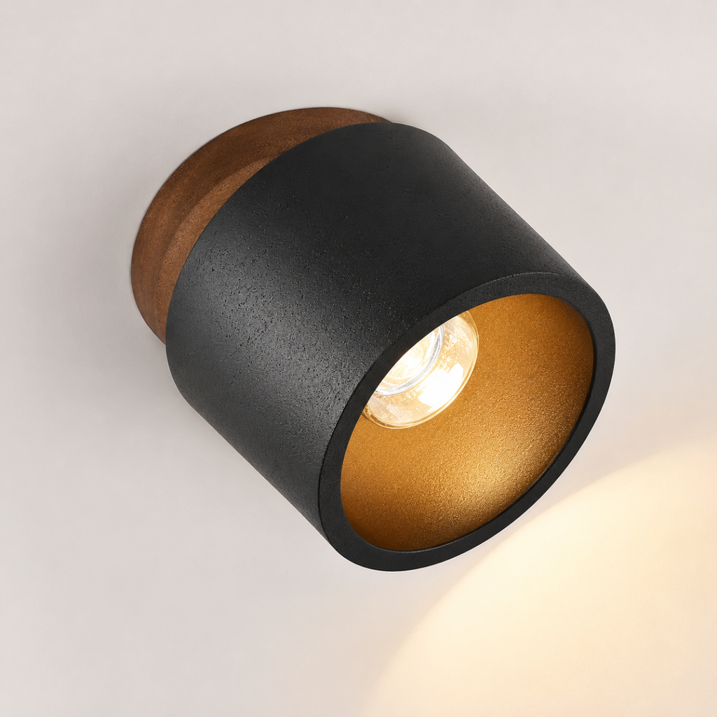 Black Stone Ceiling Lamp E26 Nordic Flush Mount Light Fixture