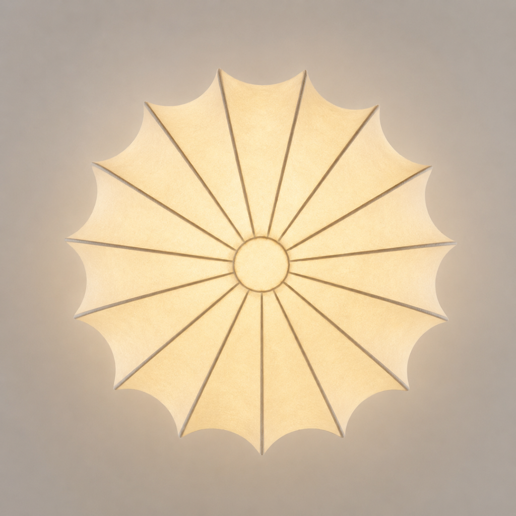 Wabi Sabi Silk Ceiling Light Fixture E26 Fabric Flower Ceiling Lamp