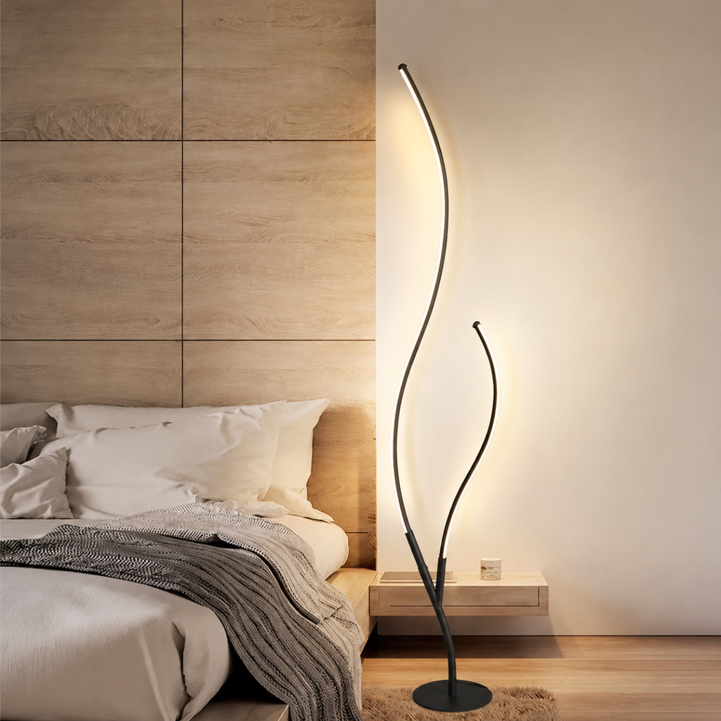 Modern LED Branch Floor Lamp Remote Control Standing Light